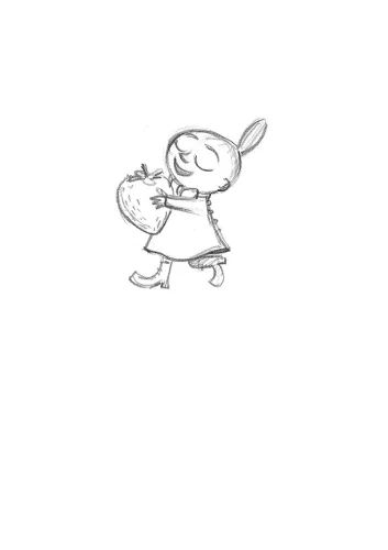 Little My strawberry, Greeting Card