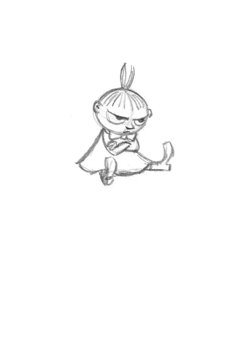 Little My sitting, Greeting Card