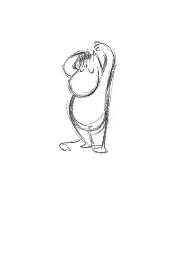 Moomin stretching, Greeting Card