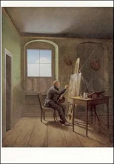 Caspar David Friedrich in his Studio (1819), Postcard
