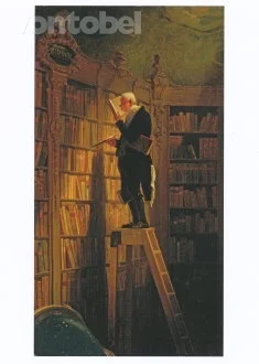 The Bookworm (c. 1850), Postcard