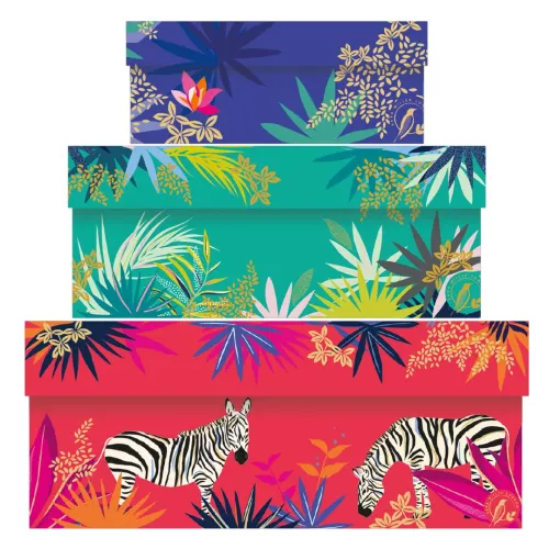 Tropical Boxes Nest of 3