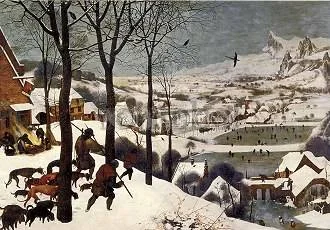 Hunters in the Snow (Winter) (1565), Greeting Card