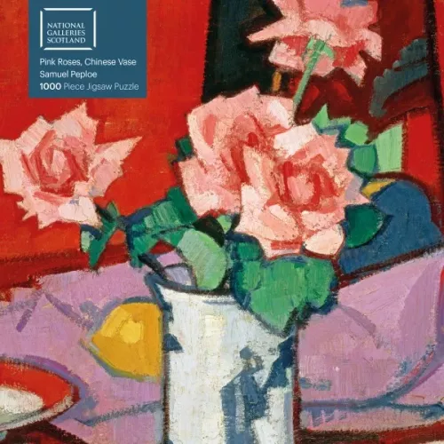 National Galleries Scotland - Samuel Peploe: Pink Roses, Chinese Vase	, 1000-piece jigsaw