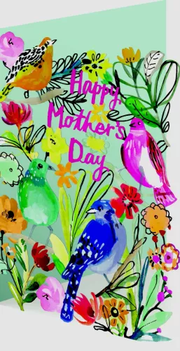 Mother'S Day Birds, Lasercut Card
