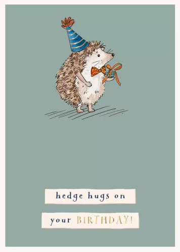 Hedge Hugs, Wilf And Alfie, Greeting Card