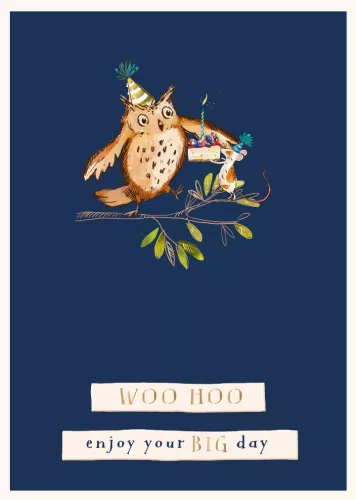 Owl and Mouse, Wilf And Alfie, Greeting Card