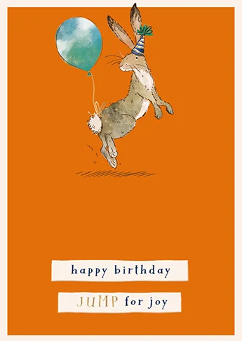 Rabbit and Balloon, Wilf And Alfie, Greeting Card