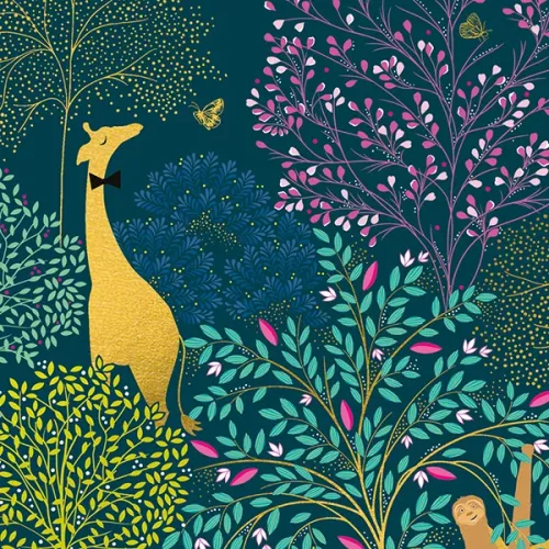 Giraffe & Trees