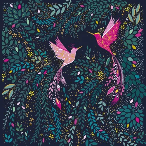 Hummingbirds Floral Sprig