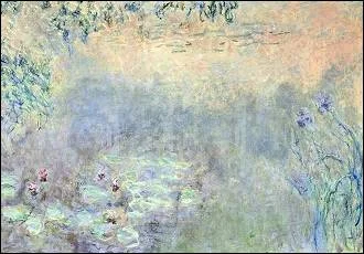 Pool with Waterlilies and Irises (1914/22), Postcard