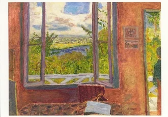 Open Window towards the Seine (Vernon) (1911/12), Postcard