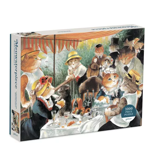 Luncheon of the Boating Party Meowsterpiece of Western Art 1000 Piece Jigsaw Puzzle