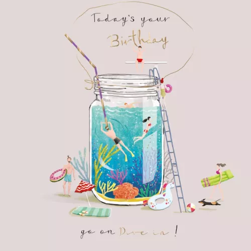 Dive In, Greeting Card