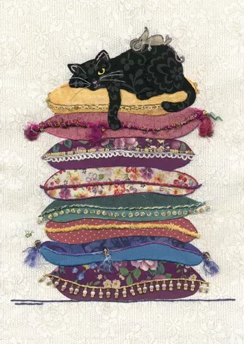 Cat Cushions, Greeting Card