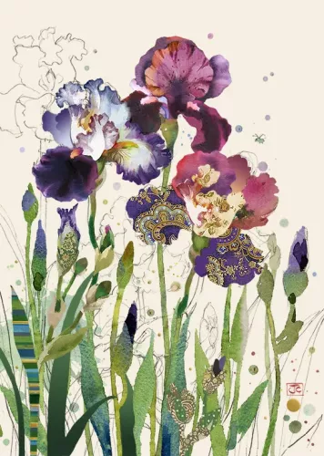 Mixed Irises, Greeting Card