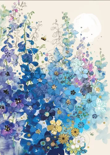 Delphiniums, Greeting Card