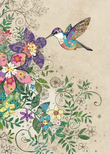 Tropical Hummingbird, Greeting Card