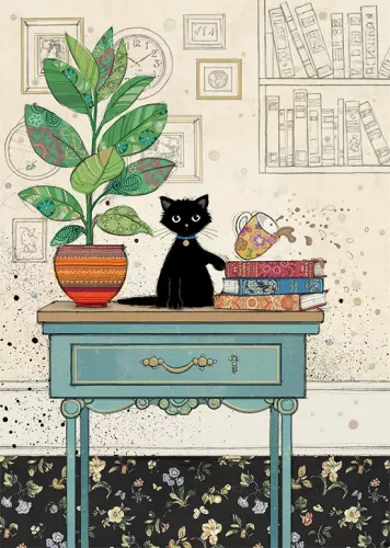 Table Kitty, Greeting Card