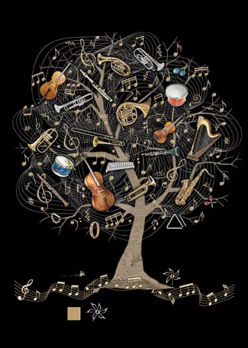 Music Tree, Greeting Card
