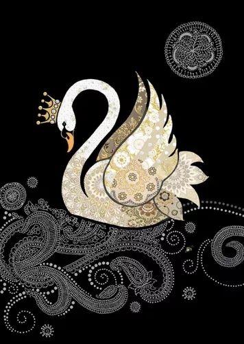 Swan, Greeting Card
