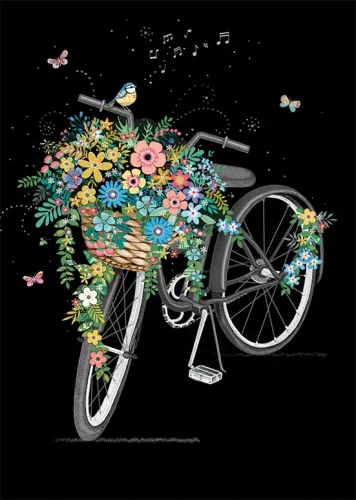 Flower Bike, Greeting Card