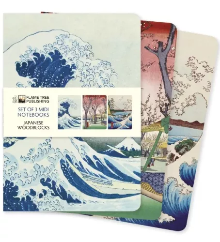 Japanese Woodblocks Midi Notebook Collection