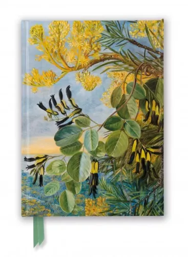 Kew Garden: Marianne North: Flowers of the Flame-Tree and Yellow and Black Twiner, West Australia (Foiled Journal)