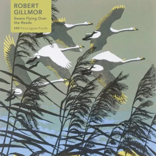 Robert Gillmor: Swans Flying over the Reeds (500 pieces) Puzzle