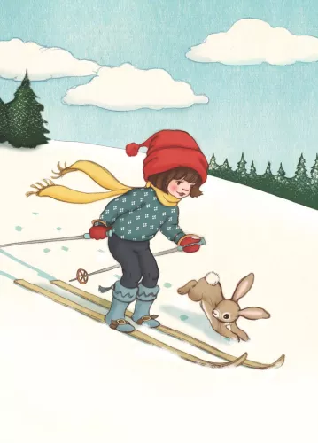 Ski With Me, Postcard