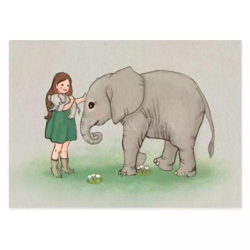 Baby Elephant, Postcard