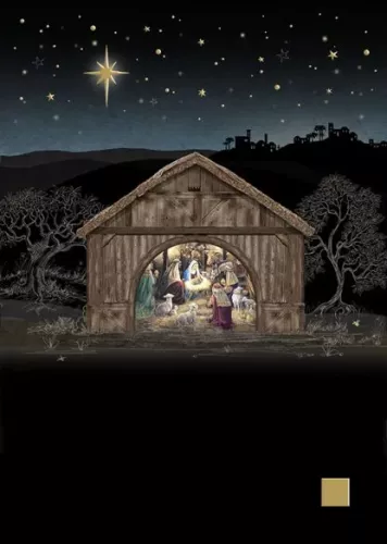 Nativity Stable, Greeting Card