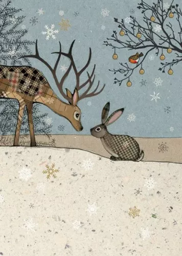 Deer& Rabbit, Greeting Card