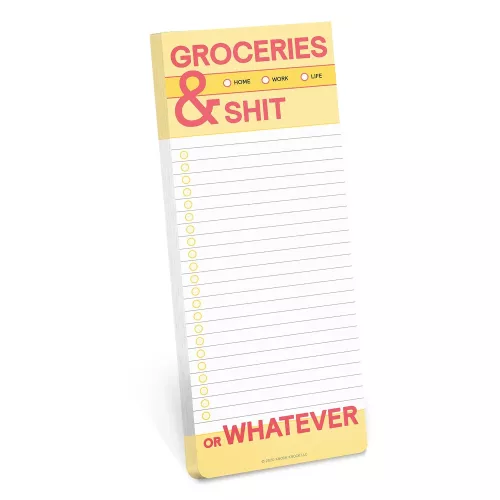 Groceries and Shit Make-a-List Pad