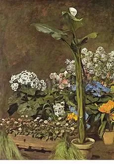 Arum and Greenhouse Plants (1864), Postcard