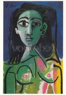 Female half-length Portrait (Jacqueline) (1963), Postcard