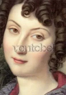 Portrait of the Marchesa Florenzi (detail) (1824), Postcard