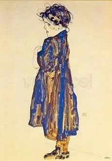 Adolescent Peasant Girl (1912), Postcard