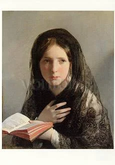 Wrapped up in dreams (ca. 1835), Postcard