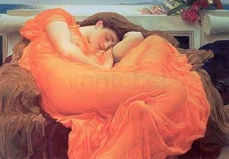 Flaming June (Detail) (c. 1895), Postcard