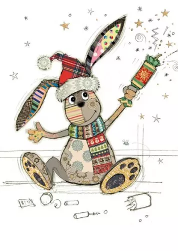 Cracker Bunny, Christmas Greeting Card