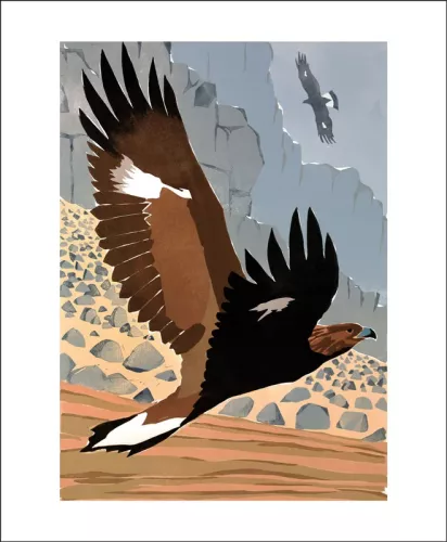 Golden Eagles, greeting card