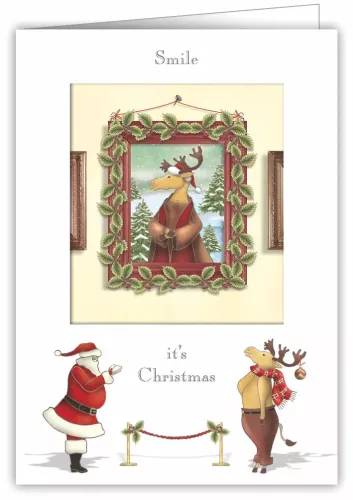Elk Santa, Christmas Greeting Card