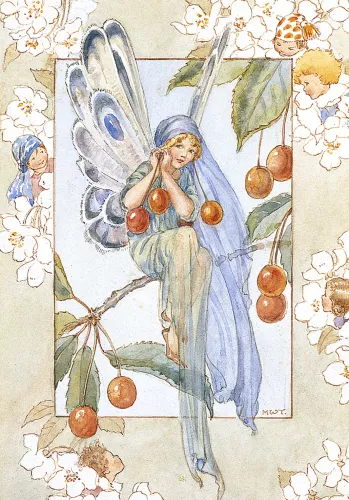 Fairy Land with cherries, Minicard