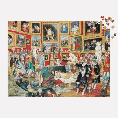Tribuna of the Uffizi Meowsterpiece of Western Art 1500 Piece Jigsaw Puzzle