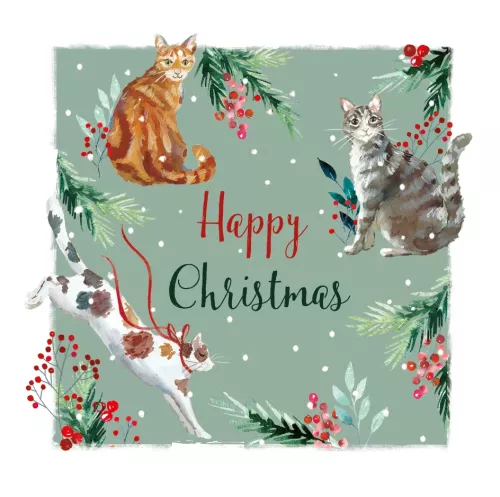 Christmas Cats / Wild Life / Greeting Card