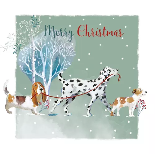 Christmas Dogs / Wild Life / Greeting Card