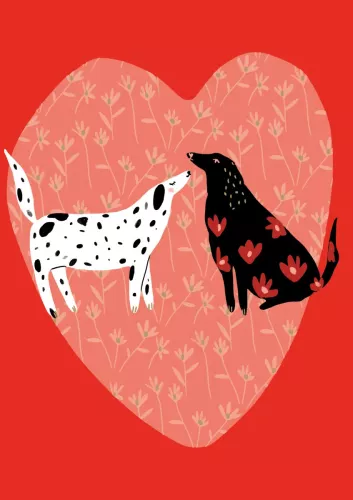 Love Dogs Greeting Card