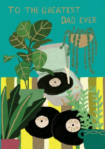 Vinyl Great Dad Greeting Card