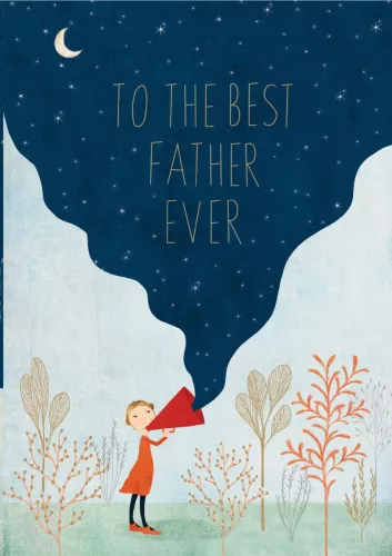 Megaphone Best Father Greeting Card